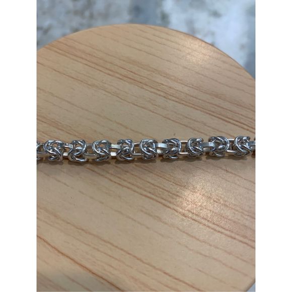 .925 Italy Byzantine Sterling Silver Necklace #Mom - Picture 4 of 6